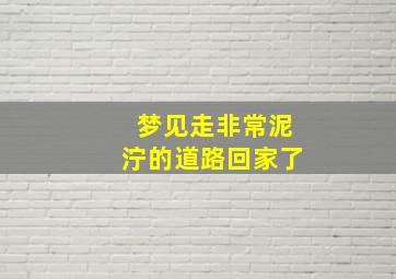 梦见走非常泥泞的道路回家了