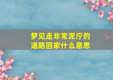 梦见走非常泥泞的道路回家什么意思