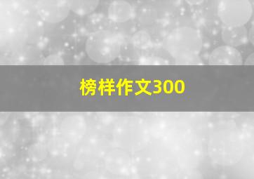 榜样作文300