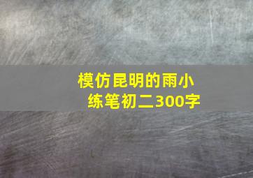 模仿昆明的雨小练笔初二300字