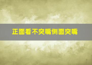 正面看不突嘴侧面突嘴