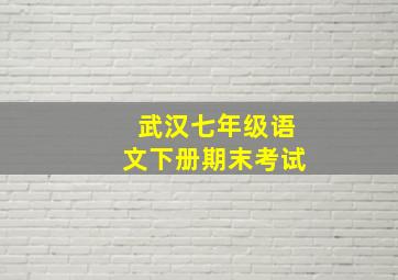 武汉七年级语文下册期末考试