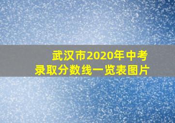 武汉市2020年中考录取分数线一览表图片