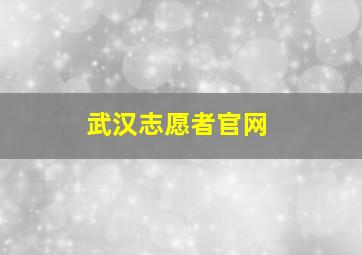 武汉志愿者官网