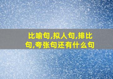 比喻句,拟人句,排比句,夸张句还有什么句