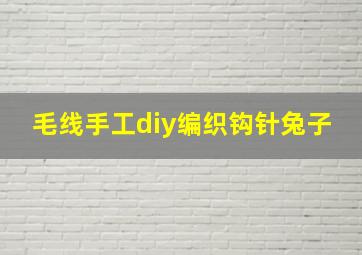 毛线手工diy编织钩针兔子