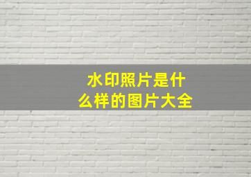 水印照片是什么样的图片大全