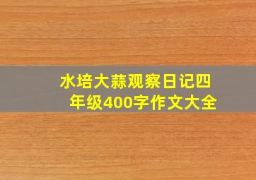 水培大蒜观察日记四年级400字作文大全