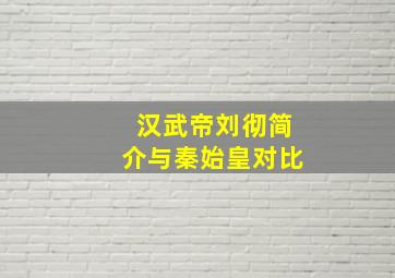 汉武帝刘彻简介与秦始皇对比