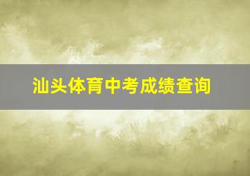 汕头体育中考成绩查询