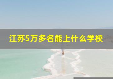 江苏5万多名能上什么学校