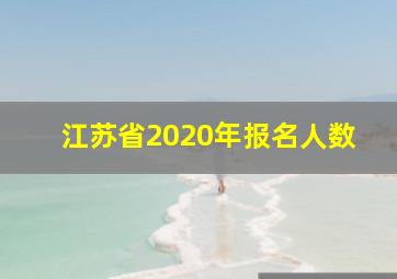 江苏省2020年报名人数