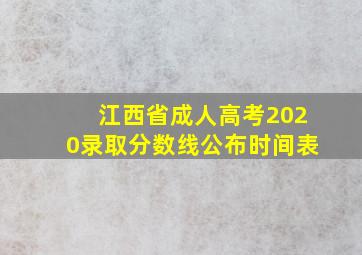 江西省成人高考2020录取分数线公布时间表