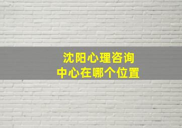 沈阳心理咨询中心在哪个位置