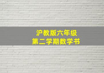 沪教版六年级第二学期数学书