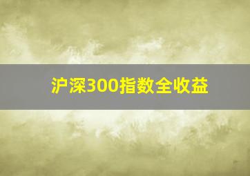 沪深300指数全收益