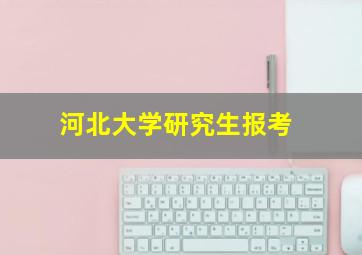 河北大学研究生报考