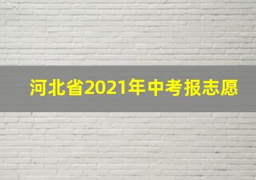 河北省2021年中考报志愿