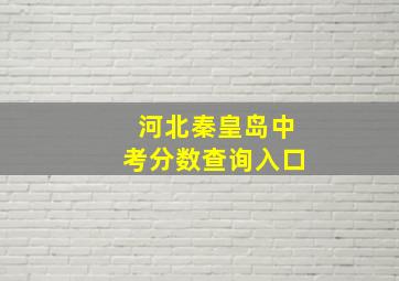 河北秦皇岛中考分数查询入口