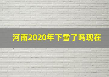 河南2020年下雪了吗现在