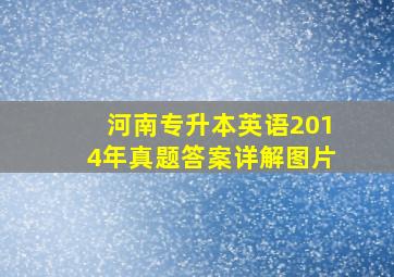 河南专升本英语2014年真题答案详解图片