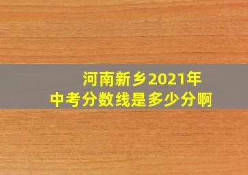 河南新乡2021年中考分数线是多少分啊