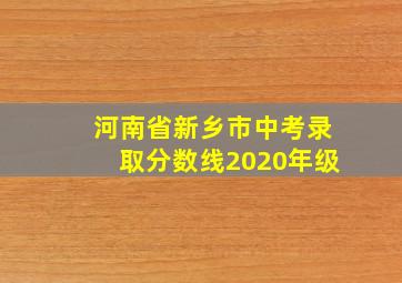 河南省新乡市中考录取分数线2020年级