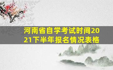 河南省自学考试时间2021下半年报名情况表格