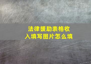 法律援助表格收入填写图片怎么填