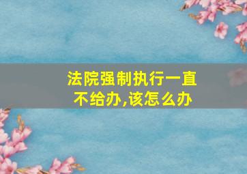 法院强制执行一直不给办,该怎么办