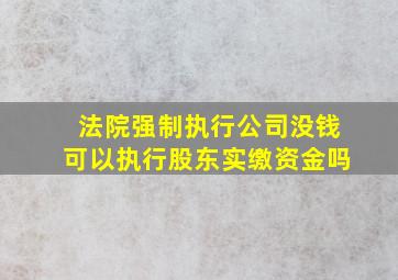 法院强制执行公司没钱可以执行股东实缴资金吗