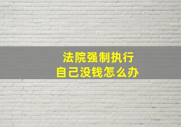 法院强制执行自己没钱怎么办