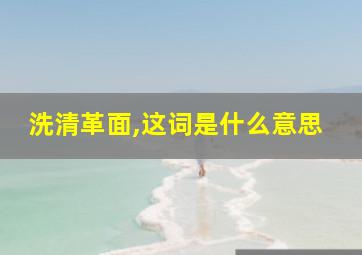 洗清革面,这词是什么意思