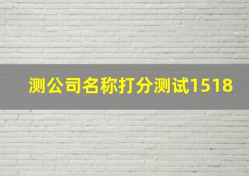 测公司名称打分测试1518