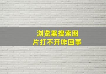 浏览器搜索图片打不开咋回事