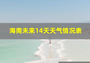 海南未来14天天气情况表