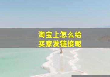 淘宝上怎么给买家发链接呢