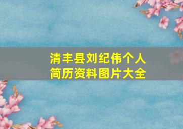 清丰县刘纪伟个人简历资料图片大全