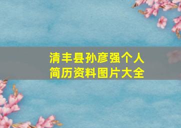 清丰县孙彦强个人简历资料图片大全