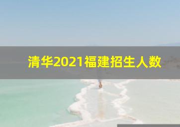 清华2021福建招生人数