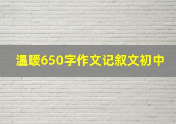 温暖650字作文记叙文初中