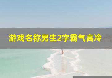 游戏名称男生2字霸气高冷