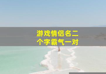 游戏情侣名二个字霸气一对