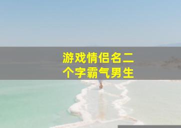 游戏情侣名二个字霸气男生