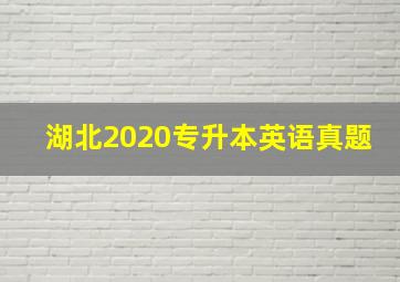 湖北2020专升本英语真题