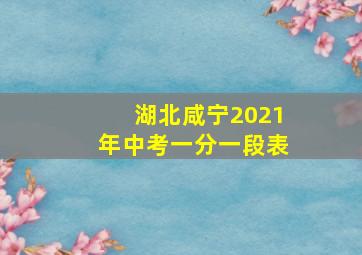 湖北咸宁2021年中考一分一段表