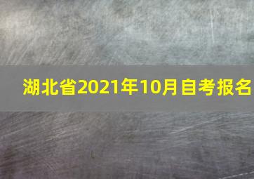 湖北省2021年10月自考报名