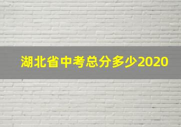 湖北省中考总分多少2020