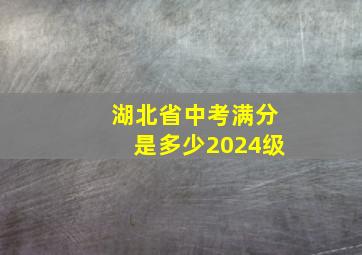 湖北省中考满分是多少2024级