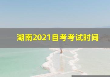 湖南2021自考考试时间